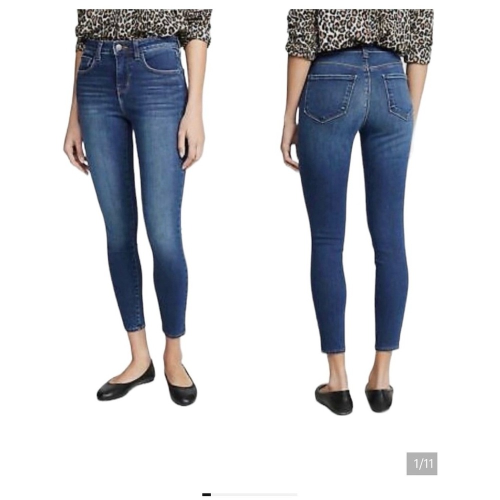 L'AGENCE Margot High Rise Skinny Jeans Tuscan Wash Blue Denim Size 27 2294RDT